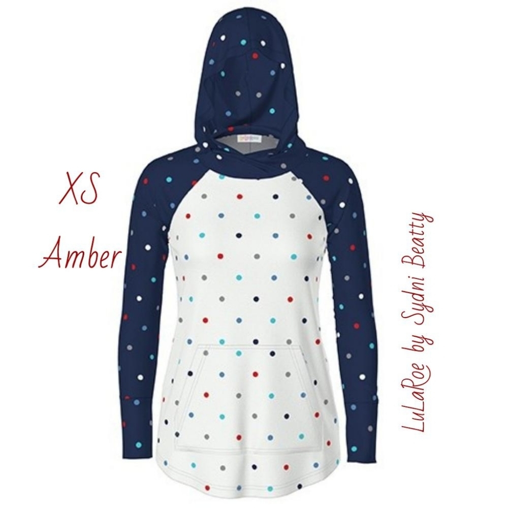 LuLaRoe 4th of July Amber with Colorful Polka Dots